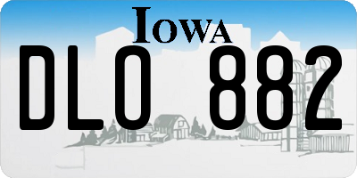 IA license plate DLO882