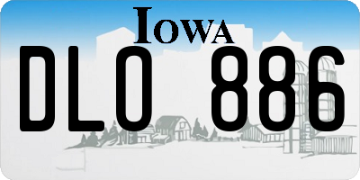 IA license plate DLO886