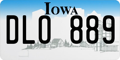 IA license plate DLO889