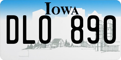 IA license plate DLO890