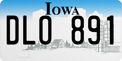 IA license plate DLO891