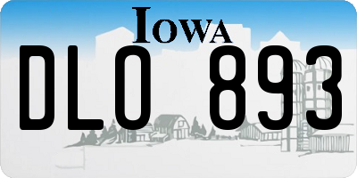 IA license plate DLO893