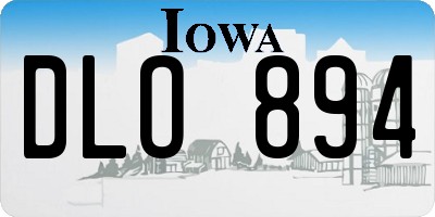 IA license plate DLO894