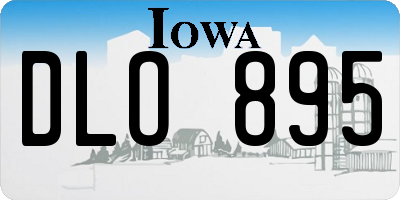 IA license plate DLO895