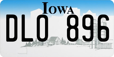 IA license plate DLO896