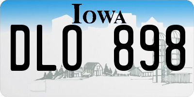 IA license plate DLO898