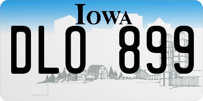 IA license plate DLO899