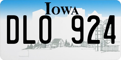 IA license plate DLO924