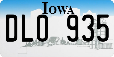 IA license plate DLO935