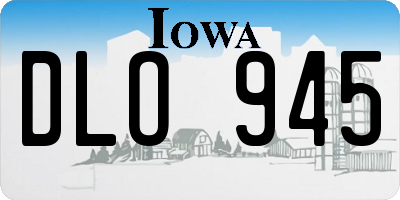IA license plate DLO945