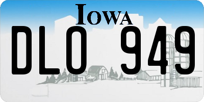 IA license plate DLO949
