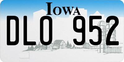 IA license plate DLO952