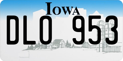 IA license plate DLO953