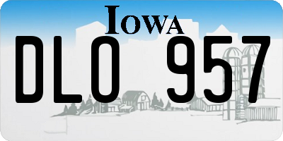 IA license plate DLO957