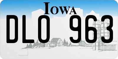 IA license plate DLO963