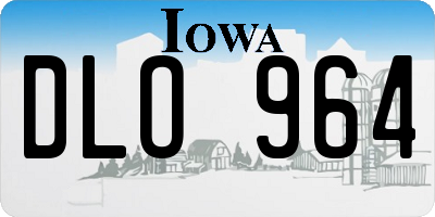 IA license plate DLO964