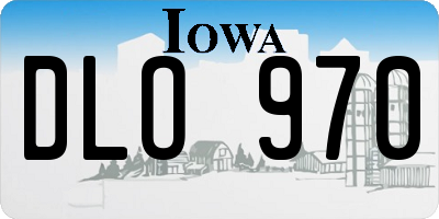 IA license plate DLO970