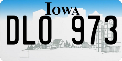 IA license plate DLO973