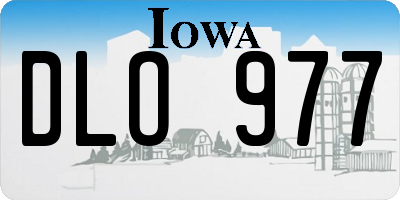 IA license plate DLO977