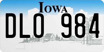 IA license plate DLO984