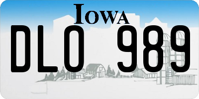 IA license plate DLO989