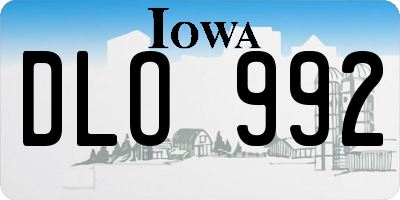 IA license plate DLO992