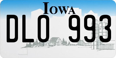IA license plate DLO993