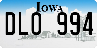 IA license plate DLO994