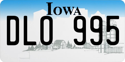 IA license plate DLO995
