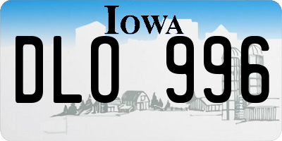IA license plate DLO996