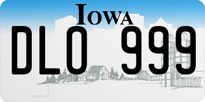 IA license plate DLO999