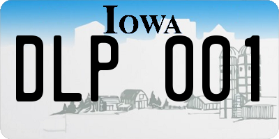 IA license plate DLP001