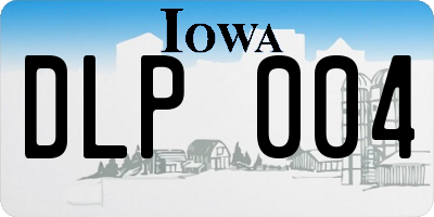 IA license plate DLP004