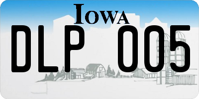 IA license plate DLP005