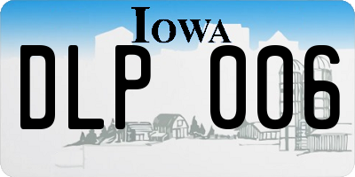 IA license plate DLP006