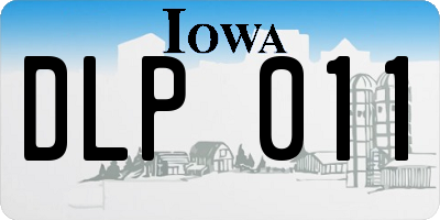 IA license plate DLP011