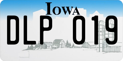 IA license plate DLP019
