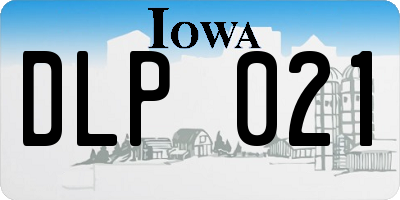 IA license plate DLP021