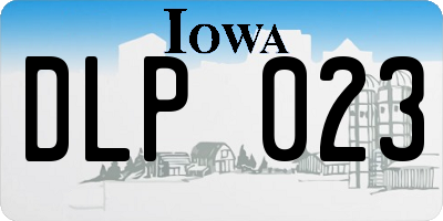 IA license plate DLP023