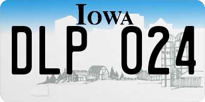 IA license plate DLP024