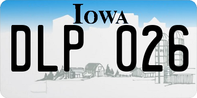 IA license plate DLP026
