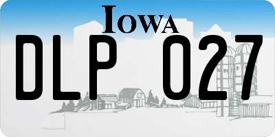 IA license plate DLP027
