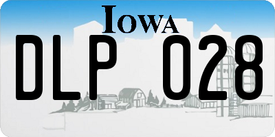 IA license plate DLP028