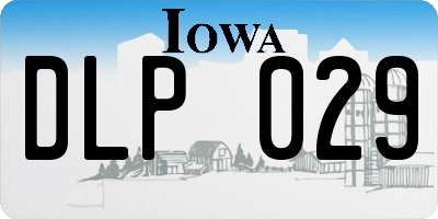 IA license plate DLP029