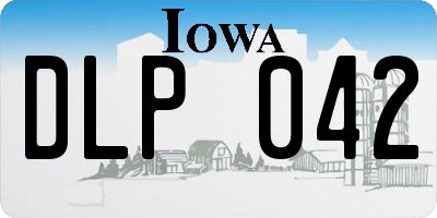 IA license plate DLP042