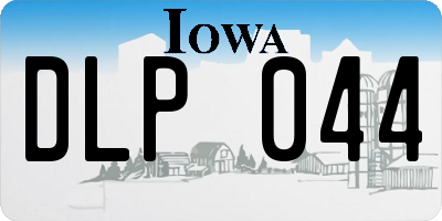 IA license plate DLP044