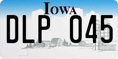 IA license plate DLP045