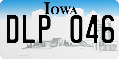 IA license plate DLP046