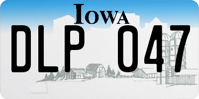 IA license plate DLP047