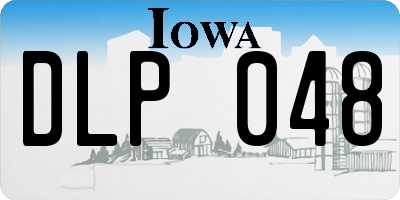IA license plate DLP048